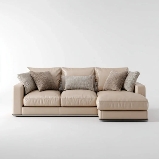 Sofa, 3 fotele rozkładana kanapa ze skóry syntetycznej PU kształt 280 x 160 x 85 cm